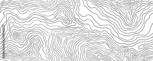 Fotografía Line topography map drawn with graphite pencil