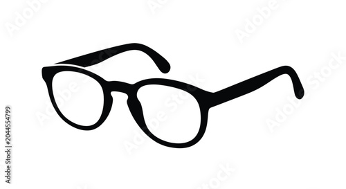 eyeglasses silhouette on white background spectacles glasses