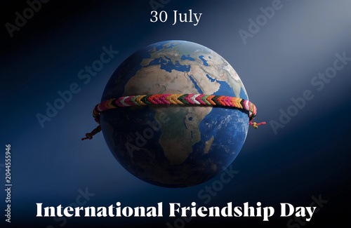 International Friendship Day, Global Unity, Earth Globe, Colorful Bracelet