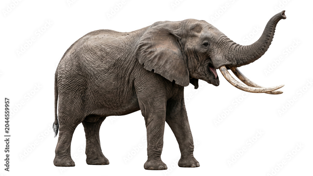 Obraz premium elephant on transparent background animal wildlife trunk