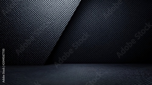 Abstract Dark Carbon Fiber Texture Background for Design.