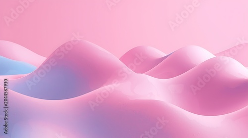 Abstract Pink and Purple Wavy Surface Background.