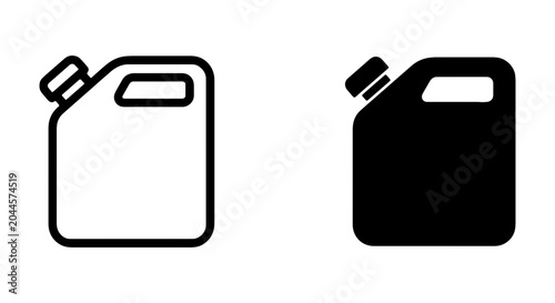 Foto Fuel Can Icons, Gas Container Vector Graphics, Jerry Can Symbols, Liquid Storage
