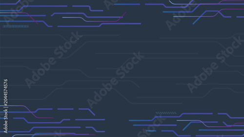 Quadro su tela a dark abstract tech background with subtle circuit-like lines and horizontal ge