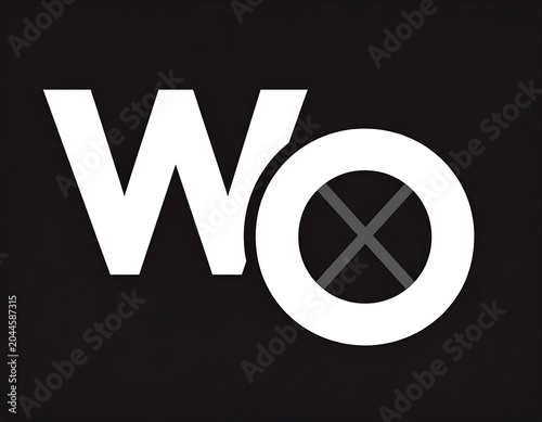 Black background featuring the white letters 