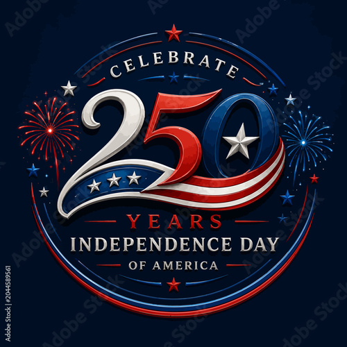 Celebrate 250 years of american independence day with fireworks