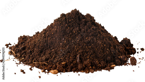 Konstfotografi Pile of dark rich soil with visible organic matter