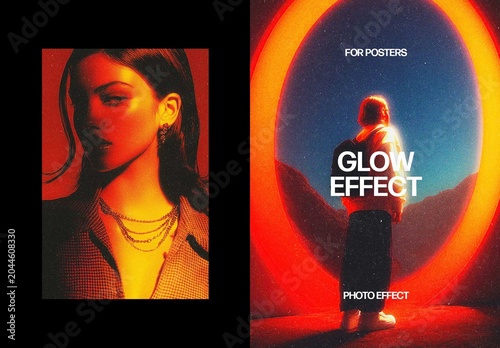 Neon Glow Photo Effect – Blur for Poster & Social Media (PSD)