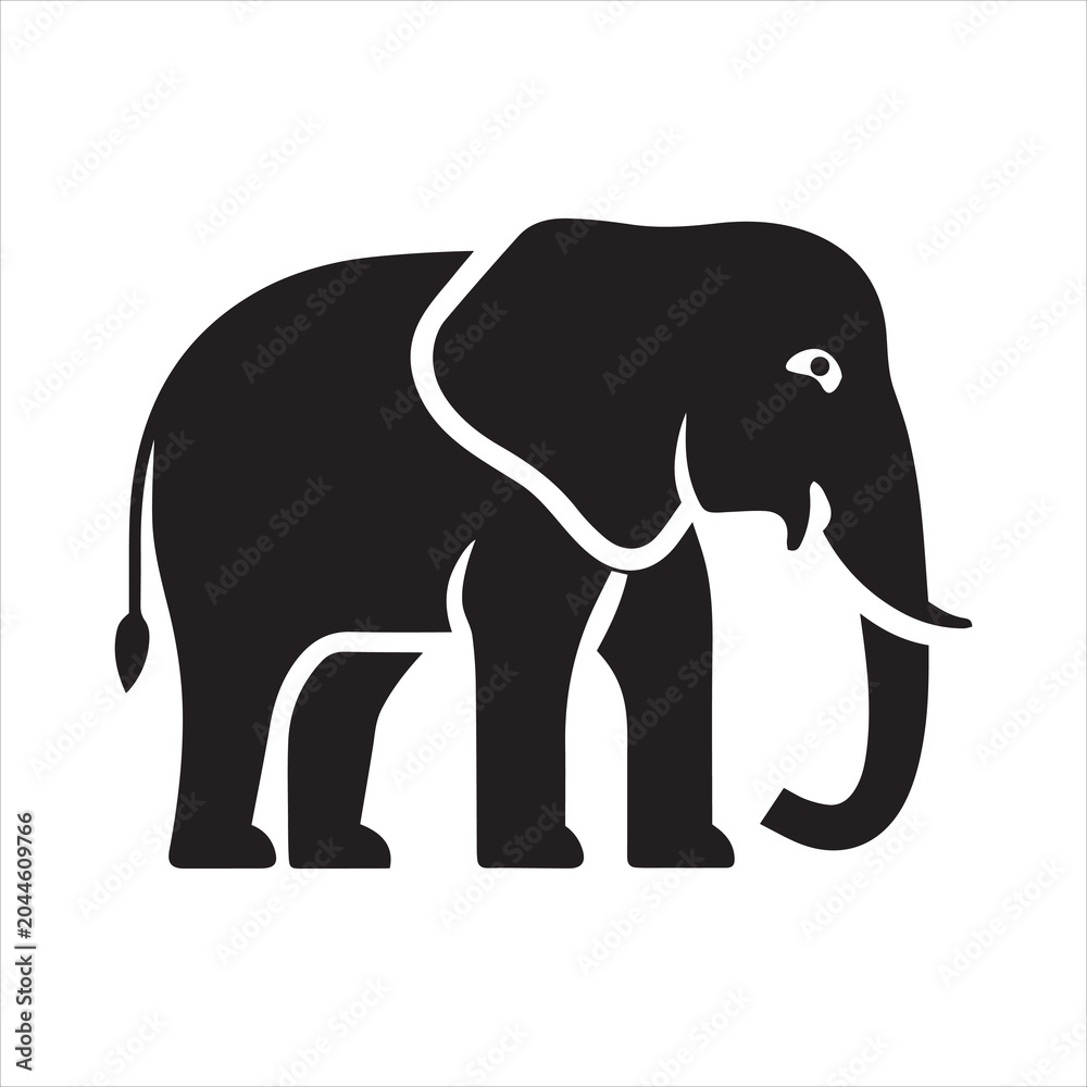 Fototapeta premium Elephant Silhouette Icon