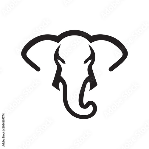 Elephant Head Logo Icon