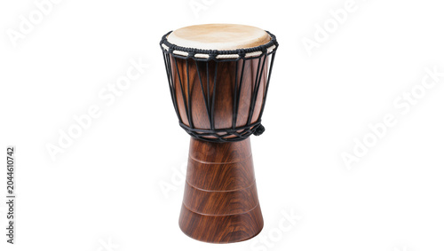 Foto Wooden Djembe Drum with Natural Skin Head and Rope Tuning