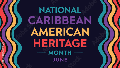 Fotografie Colorful graphic design celebrating national caribbean american heritage month i