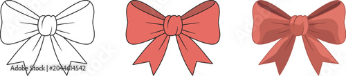 Canvastavla Red ribbon on transparent background vector illustration featuring an elegant awareness ribbon symbol for charity campaigns, support initiatives and commemorative design projects