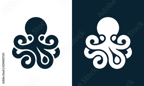 Stylized octopus logo designs...