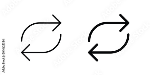 Foto Arrows repeat icon editable. Vector pack in black