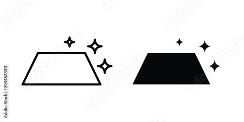 Foto Clean surface icon editable. Vector pack in black