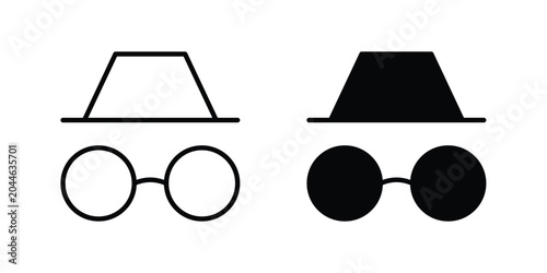 Konstfotografi Incognito icon editable. Vector pack in black