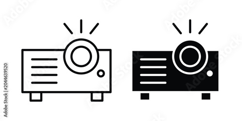 Bild auf Leinwand Projector icon editable. Vector pack in black
