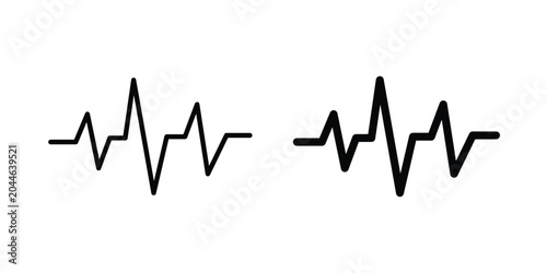 Tableau sur toile Pulse icon editable. Vector pack in black