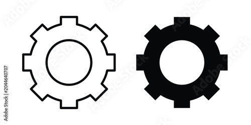Foto Settings icon editable. Vector pack in black