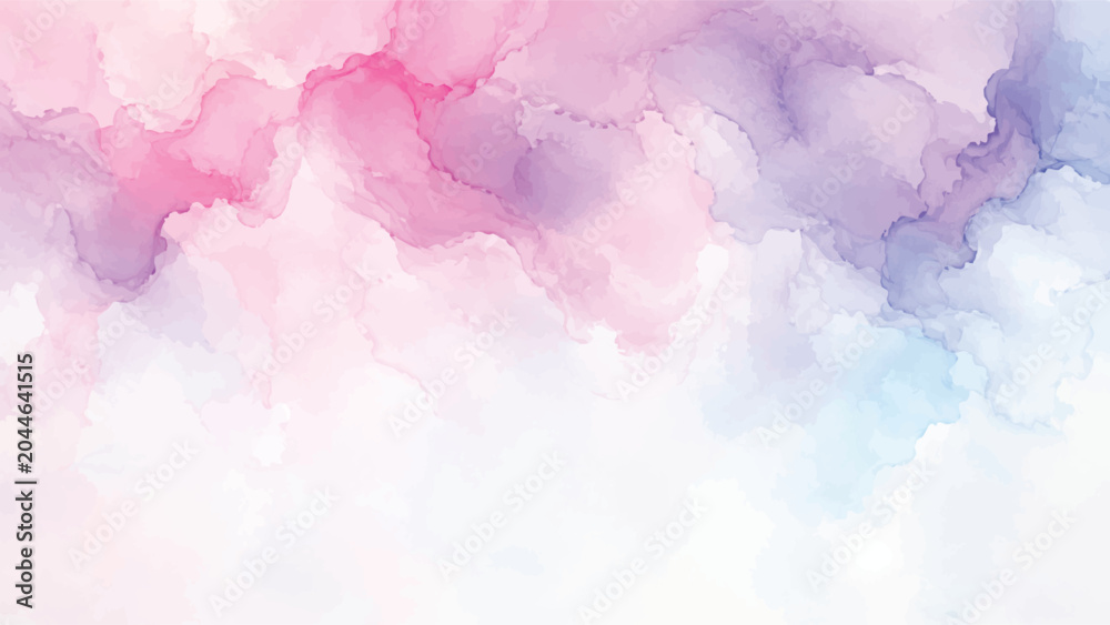 Fototapeta premium Abstract art pink purple blue pastel gradient paint background with liquid fluid grunge texture.
