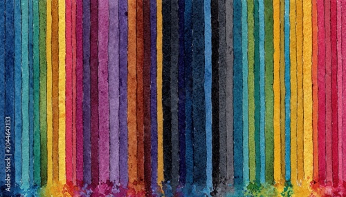 Vibrant vertical watercolor stripes cascade with drips