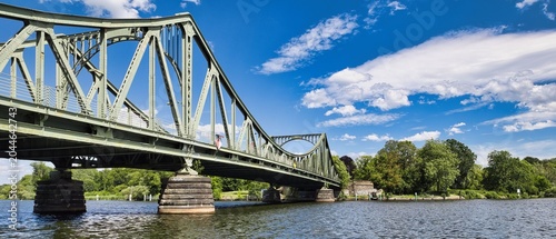 Bild auf Leinwand Glienicke Bridge in Potsdam Berlin Germany historic bridge of spies  - real phot