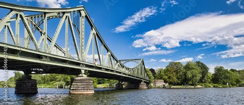 Panel kuchenny z motywem Glienicke Bridge in Potsdam Berlin Germany historic bridge of spies  - real photography - authentic - no ai