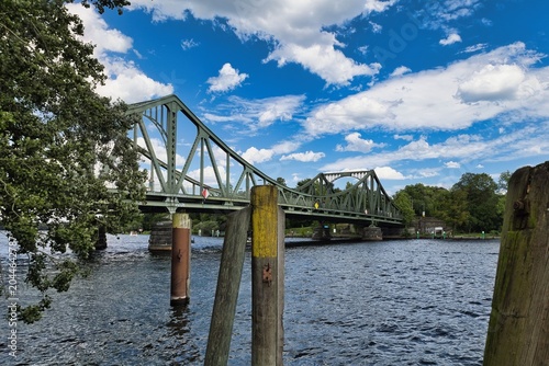 Quadro em tela Glienicke Bridge in Potsdam Berlin Germany historic bridge of spies -  real phot