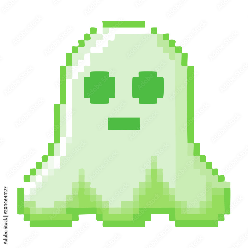 Fototapeta premium Pixel art ghost icon