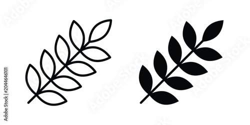 Bild auf Leinwand Wheat icon editable. Vector pack in black