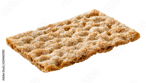Tableau sur toile Crispy rectangular rye crispbread with textured surface