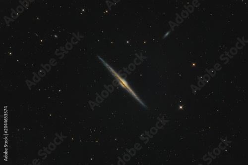 Cuadro en lienzo NGC 4565 or also called needle Galaxy in Coma Berenices constellation, taken with amateur telescope