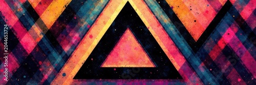 Grunge zigzag triangles, dots, labyrinth  Bold ink, seamless vector , bold, pattern, zigzag