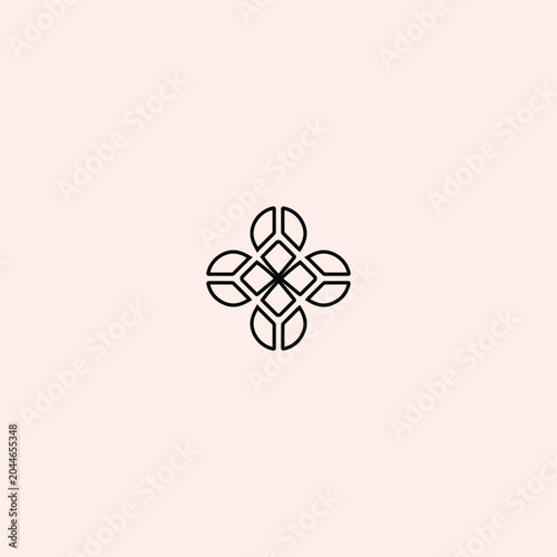 vector illustration of an abstract green leaf