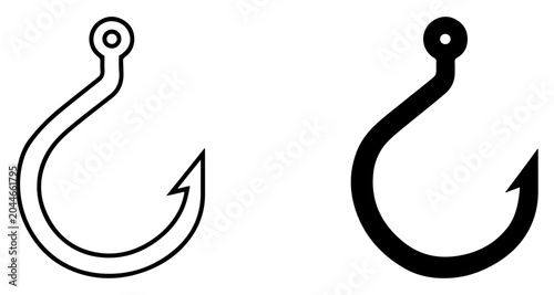 Bild auf Leinwand winch hook vector icon set
