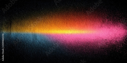 Colorful light streaks across a dark, textured surface