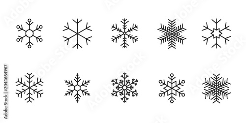 Snowflake Icons Set