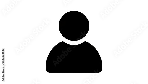 Foto Black silhouette of a person icon