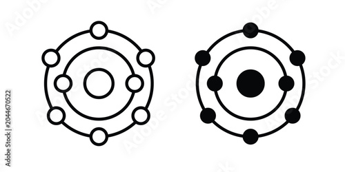 Tableau sur toile Antioxidant icon set in black, suitable for graphic projects and designs