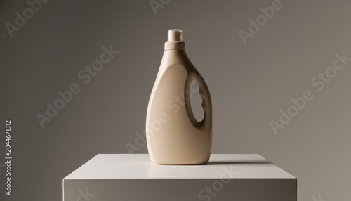 Elegant Ceramic Vase with Earthy Tones on Pedestal.