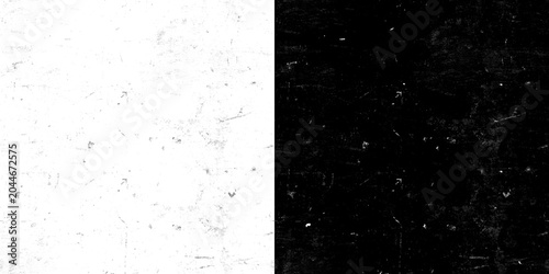 Billede på lærred Black and white scratched grunge texture split vertically
