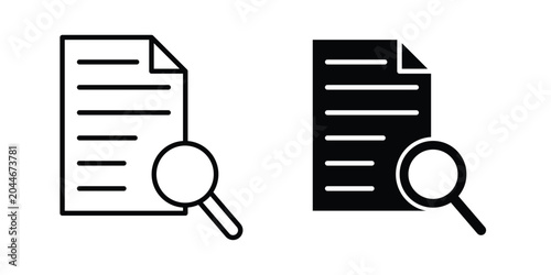 Konstfotografi Case studies icon set in black, suitable for graphic projects and designs