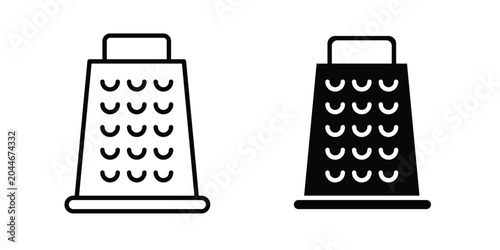Tableau sur toile Cheese grater icon set in black, suitable for graphic projects and designs