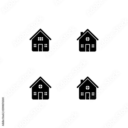 Minimal Home Icon Black Symbol Isolated PNG