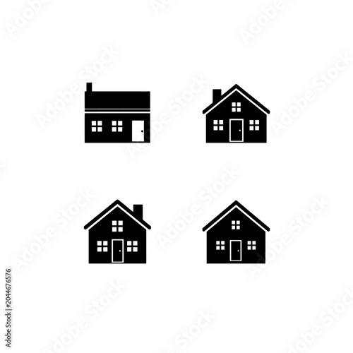 Minimal Home Icon Black Symbol Isolated PNG