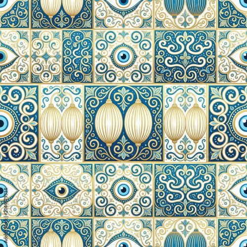 Premium Syrian Rue Tribal Mosaic Background
