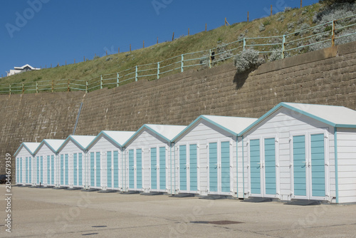 Beach Huts at Saltdean near Brighton in East Sussex, England