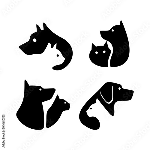 Dog and Cat Silhouettes