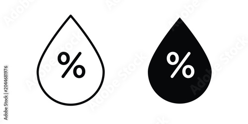 Bild auf Leinwand Humidity icon set in black, suitable for graphic projects and designs